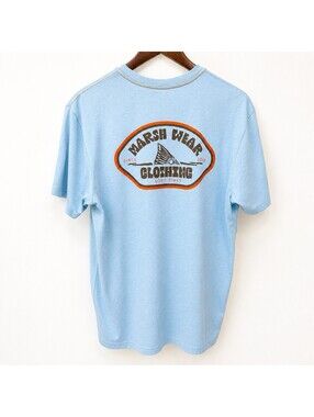 Marsh Wear Short Sleeve T Shirt Medium Blue Tailer Fishing Lightweight